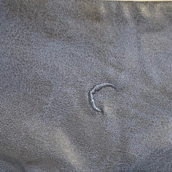 Zyia - Distressed Blue Ankle Cinch High Rise 7/8 Leggings - Picture 4 of 7